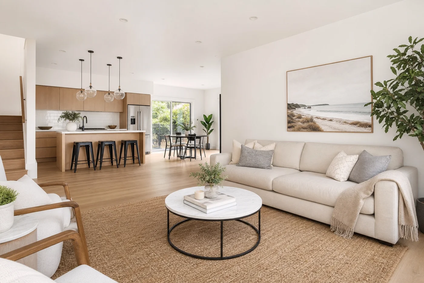 Clean open concept home